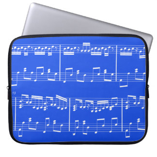 Blad Hoesje muzieklaptop - Royal Blue Laptop Sleeve