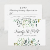 Blad Huwelijk Reactie met Lied Verzoek Maaltijd Ke RSVP Kaartje (Voorkant / Achterkant)