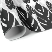 Blad Illustratie Patroon Ontwerp Cadeaupapier (Rol Hoek)