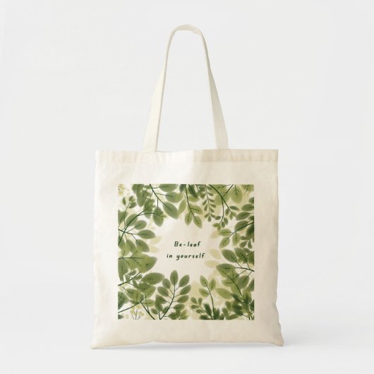 Blad in Jezelf Boodschappentas Tote Bag (Voorkant)