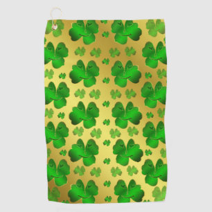 blad, klaver, geluk, plant, groen, shamrock, natuu golfhanddoek