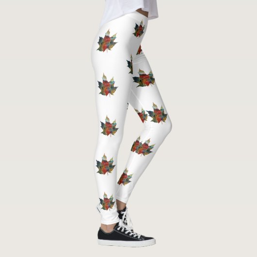Blad, Kleurrijke Foliage Aangepaste Leggings (Rechts)