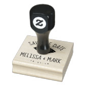 Blad Leuke Lettering Save the Date    Rubberstempel (Stempel)
