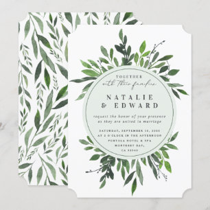 blad lijst bruiloft uitnodiging. kaart