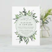  blad lijst foto bruiloft uitnodiging. kaart (Staand voorkant)