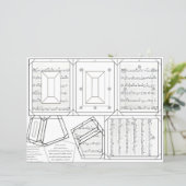 Blad Lijst Ornament afdrukbaar 2x3 Foto (Staand voorkant)