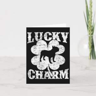 Blad Lucky Charm Franse Bulldog St. Patrick's Day  Kaart