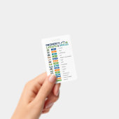 Blad met afkortingen van onroerend goed, student v badge (Handheld)