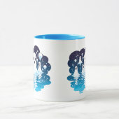 Blad met geesten voor Halloween Mok (Midden)