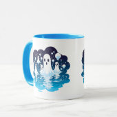 Blad met geesten voor Halloween Mok (Voorkant links)