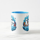 Blad met geesten voor Halloween Mok (Midden)