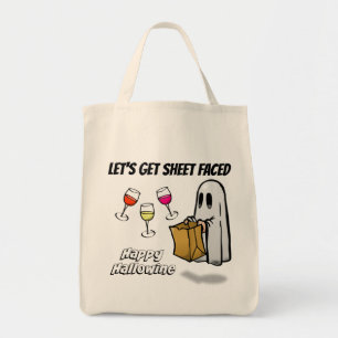 Blad met gezichtsveld Happy Hallowine Tote Bag