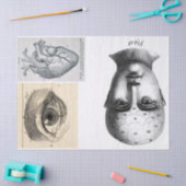 Blad met Junk Journal Anatomy Elements Tissuepapier (Craft)