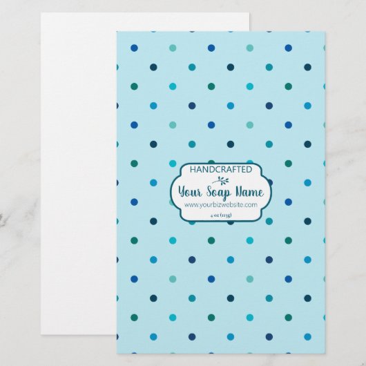 Blad met multikleurenpapier voor kleine blauwe pun (Voorkant / Achterkant)