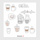 Blad met Sticker Koffiebekers (Vel)