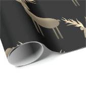 Blad met zwart en gouddroog kerstpapier voor kerst cadeaupapier (Rol Hoek)