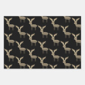 Blad met zwart en gouddroog kerstpapier voor kerst inpakpapier vel (Voorkant)