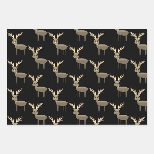 Blad met zwart en gouddroog kerstpapier voor kerst inpakpapier vel (Voorkant)