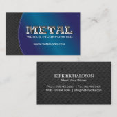 BLAD METAAL VISITEKAARTJE WERKNEMER (Voorkant / Achterkant)