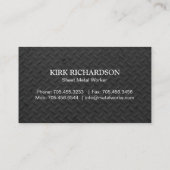 BLAD METAAL VISITEKAARTJE WERKNEMER (Achterkant)