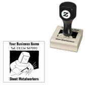Blad Metaalwerkers & Lassers Rubber Stamp Rubberstempel (Gestempeld)