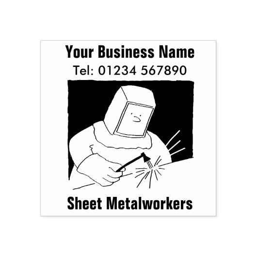 Blad Metaalwerkers & Lassers Rubber Stamp Rubberstempel (Afrduk)