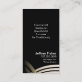 Blad Metal Trade Visitekaartje - Zwart & goud (Achterkant)