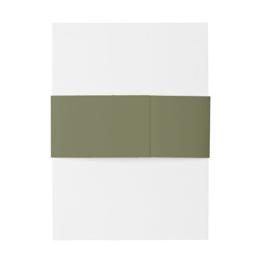 Blad monogram kunst tekening olijfgroen wit uitnodigingen wikkel (Achterkant Voorbeeld)