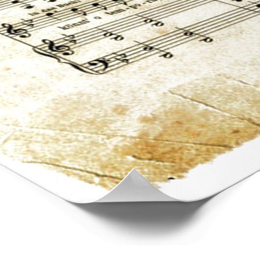  blad Music Autumn Leaf Art Poster (Hoek)