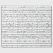 Blad Music Black en White Pattern Cadeaupapier (Vlak)