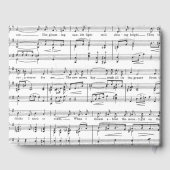 Blad Music Black en White Pattern Gastenboek (Achterkant)