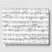 Blad Music Black en White Pattern Gastenboek (Voorkant)