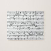 Blad Music Black en White Pattern Legpuzzel (Horizontaal)