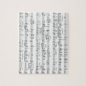 Blad Music Black en White Pattern Legpuzzel (Verticaal)