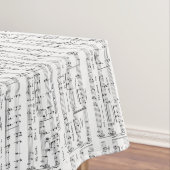 Blad Music Black en White Pattern Tafelkleed (Voorbeeld)
