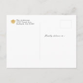 Blad Music Burgundy Foto Afstuderen Aankondiging (Achterkant)