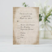 Blad Music Menu RSVP (Staand voorkant)