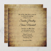 Blad Music Theme Weddenschap Kaart (Voorkant / Achterkant)