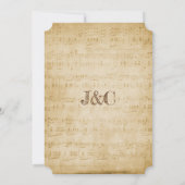  blad Musical Wedding Kaart (Achterkant)