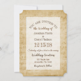  blad Musical Wedding Kaart