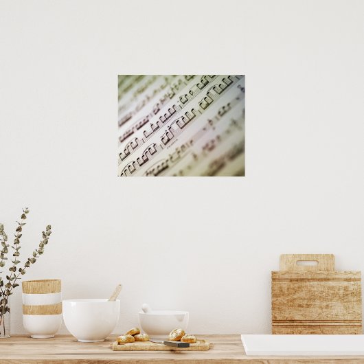 Blad Muziek 11 Poster (Keuken)