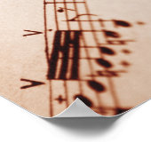 Blad Muziek 5 Poster (Hoek)