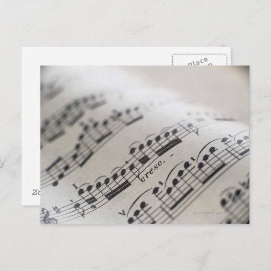 Blad Muziek 9 Briefkaart (Voorkant / Achterkant)