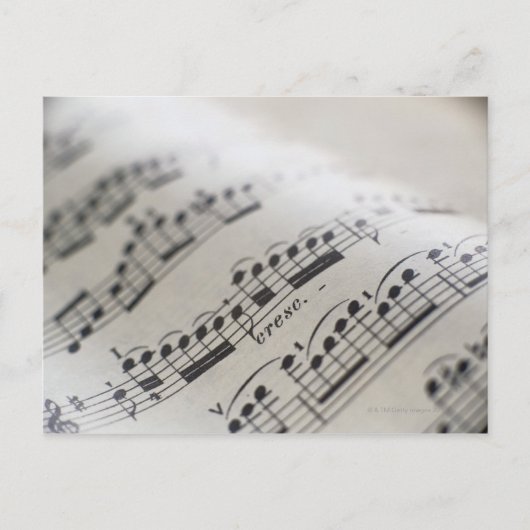 Blad Muziek 9 Briefkaart (Voorkant)