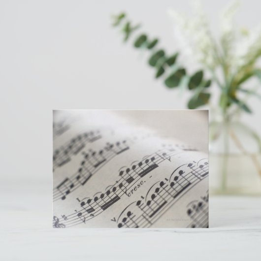 Blad Muziek 9 Briefkaart (Staand voorkant)