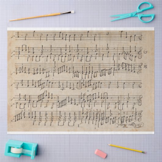 Blad Muziek — Achtergrond voor journaal Tissuepapier (Craft)