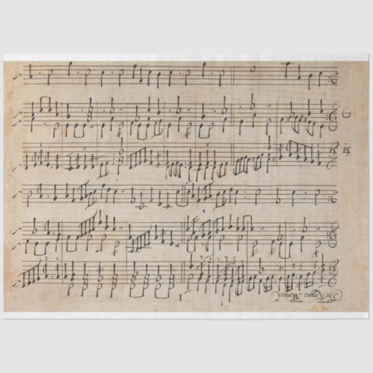 Blad Muziek — Achtergrond voor journaal Tissuepapier (Voorkant)