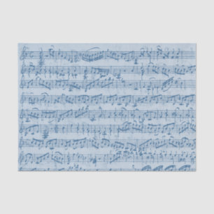 Blad Muziek Blauw handgeschreven ontkoppeling Tissuepapier