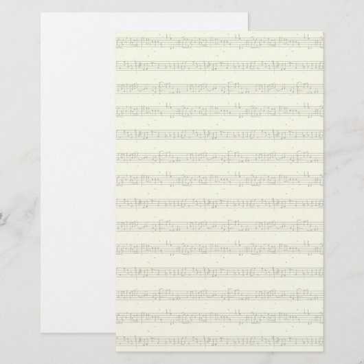 Blad Muziek Briefpapier (Voorkant / Achterkant)