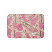 Blad Muziek en instrumenten Roze/Ivory ID481 Badmat (Voorkant)